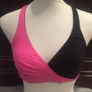 Black and pink sports bra